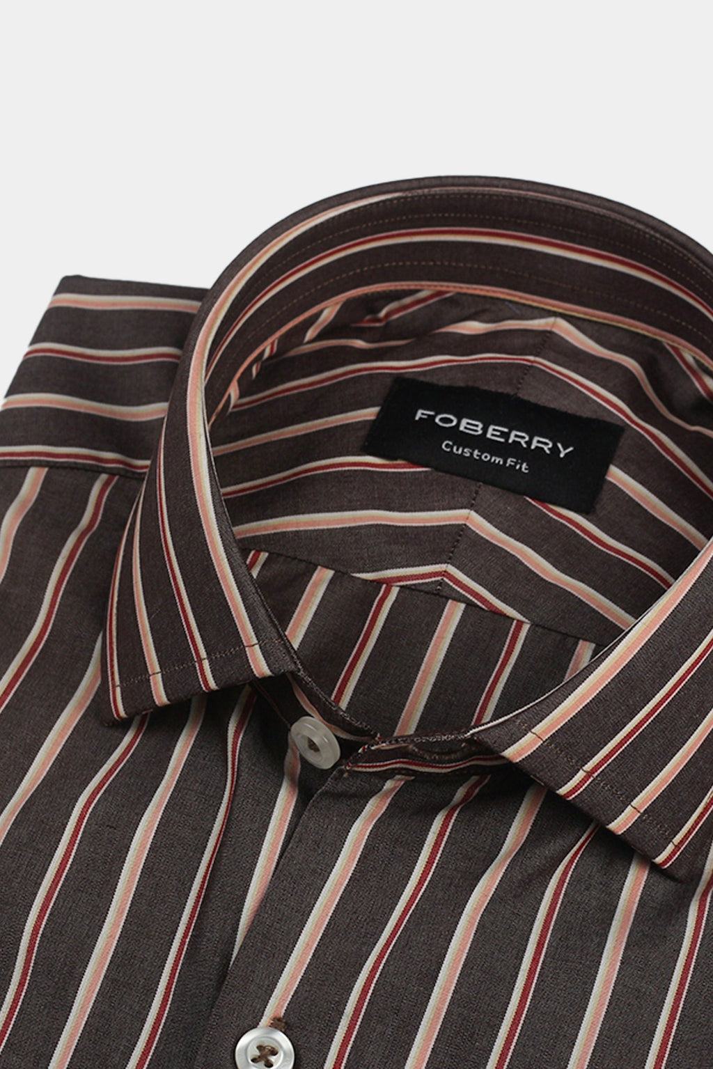 Multi Brown Balanced Striped Shirt