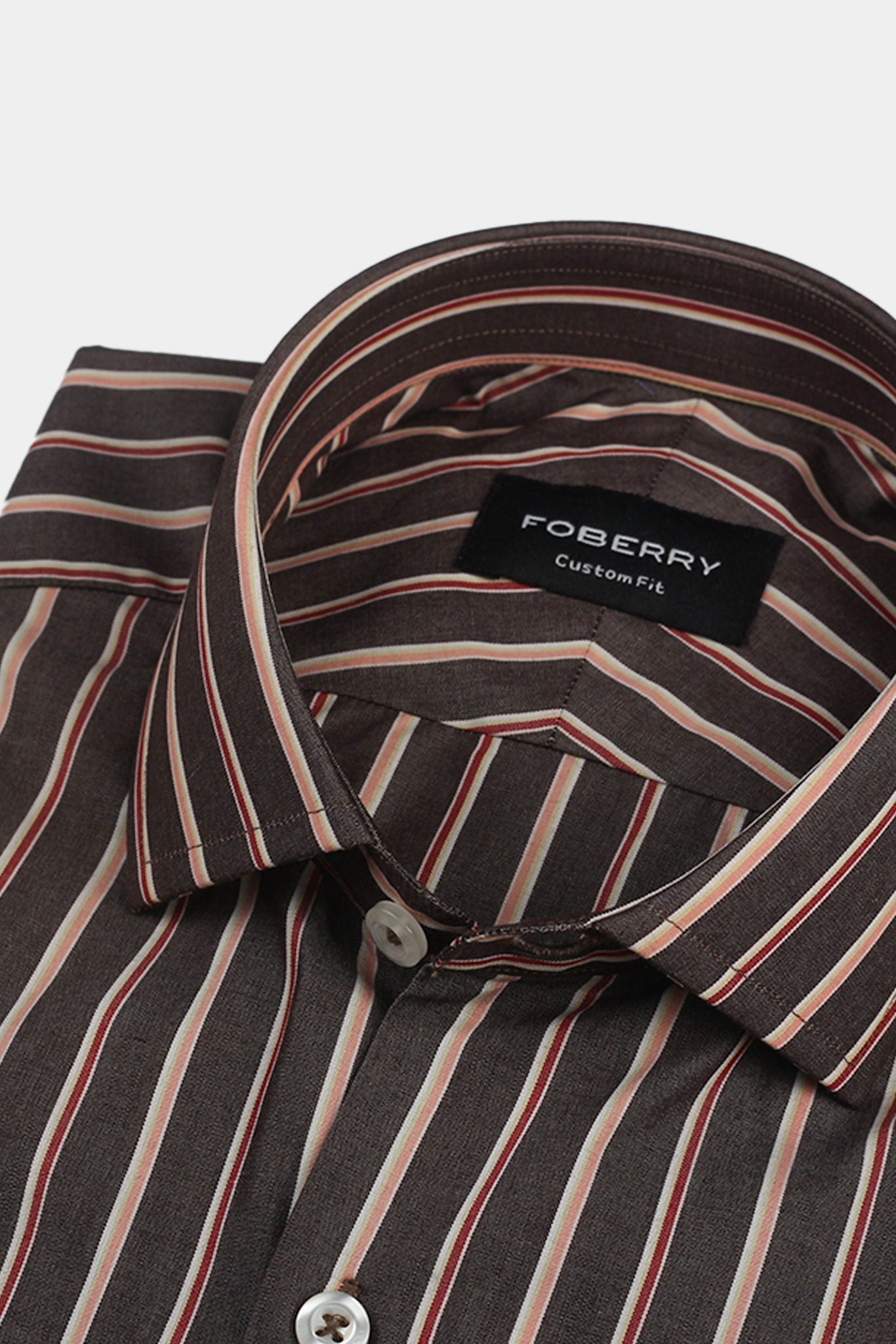 Multi Brown Balanced Striped Shirt