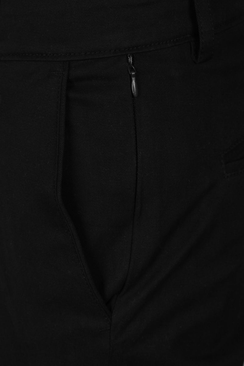 Jet Black Twill Comfort Chinos