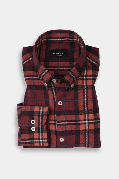 Multi Red Tartan Winter Flannel Shirt