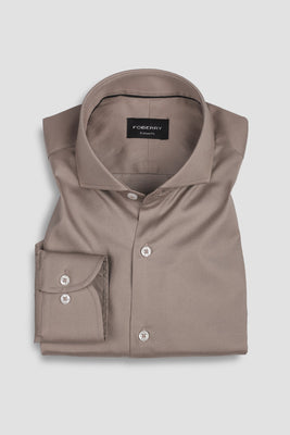 French Beige Egyptian Pin Point Shirt
