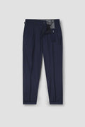 Navy Blue Tropical Wool Blended Dress Pant