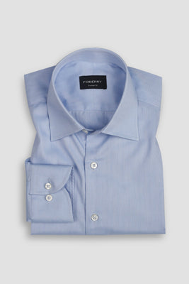 Egyptian Blue Herringbone Shirt