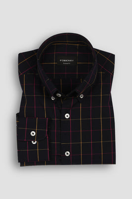 Magenta & Yellow Windowpane Shirt
