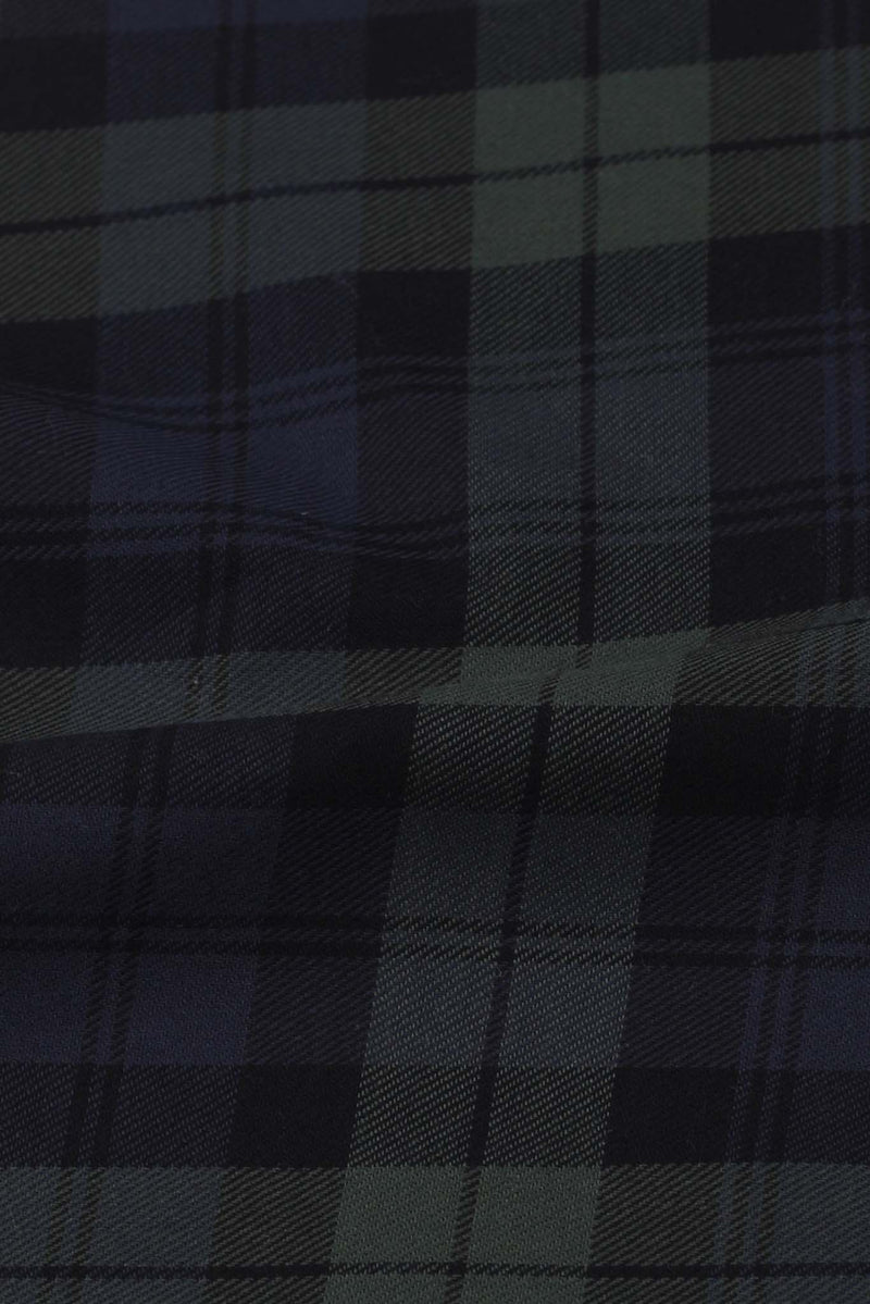 Dark Forrest Green Tartan Winter Flannel Shirt