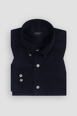 Soft Midnight Blue Corduroy Shirt