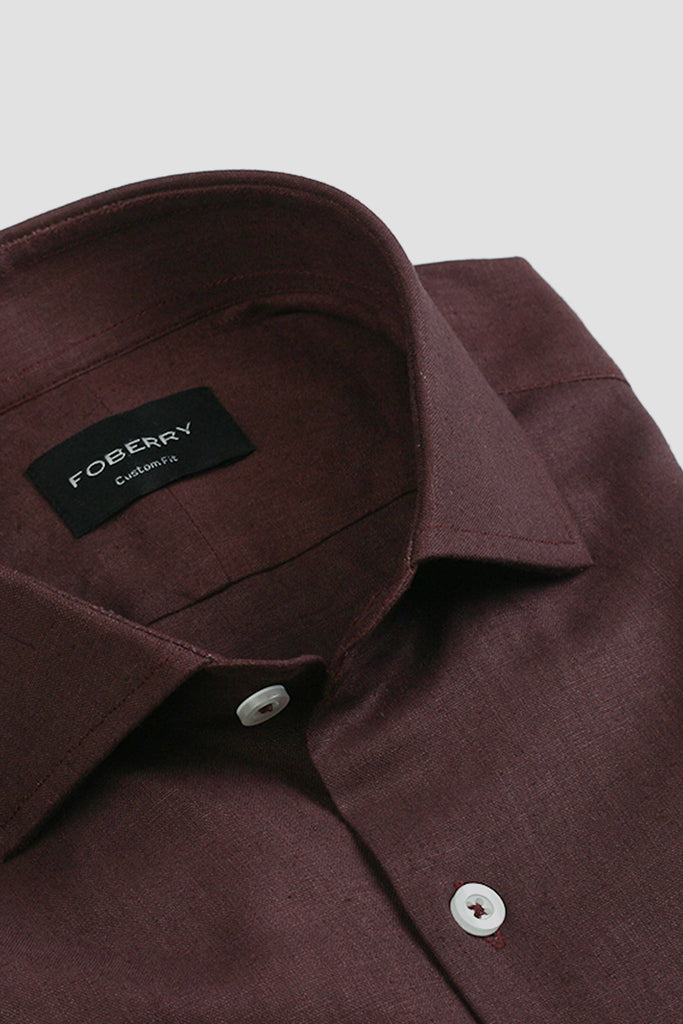 Soft Grape Irish Linen Shirt
