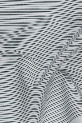 Charcoal Green Pencil Supima Cotton Stripes
