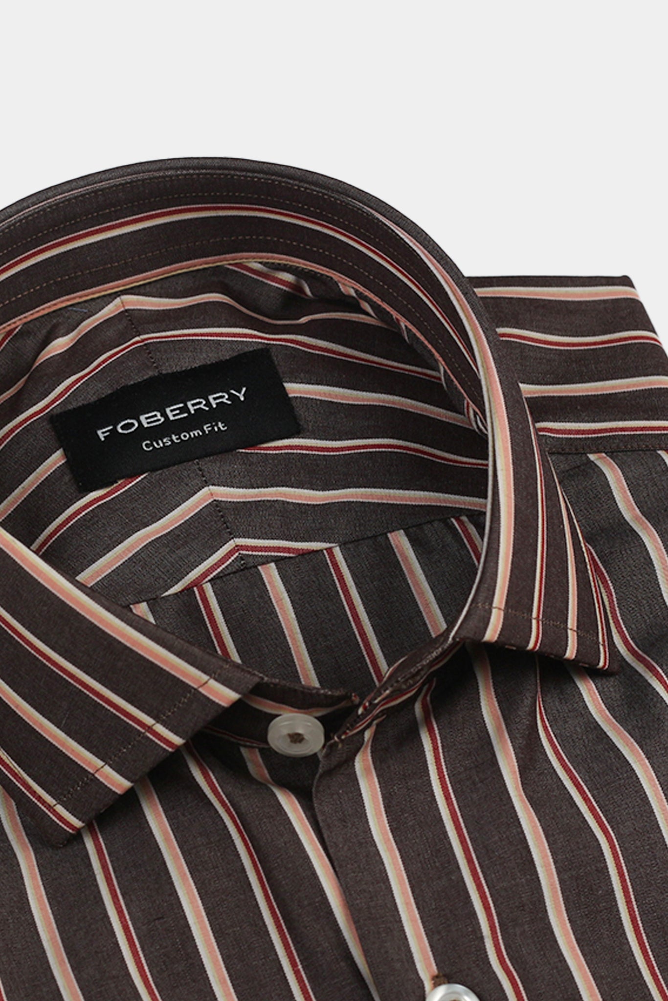 Multi Brown Balanced Striped Shirt