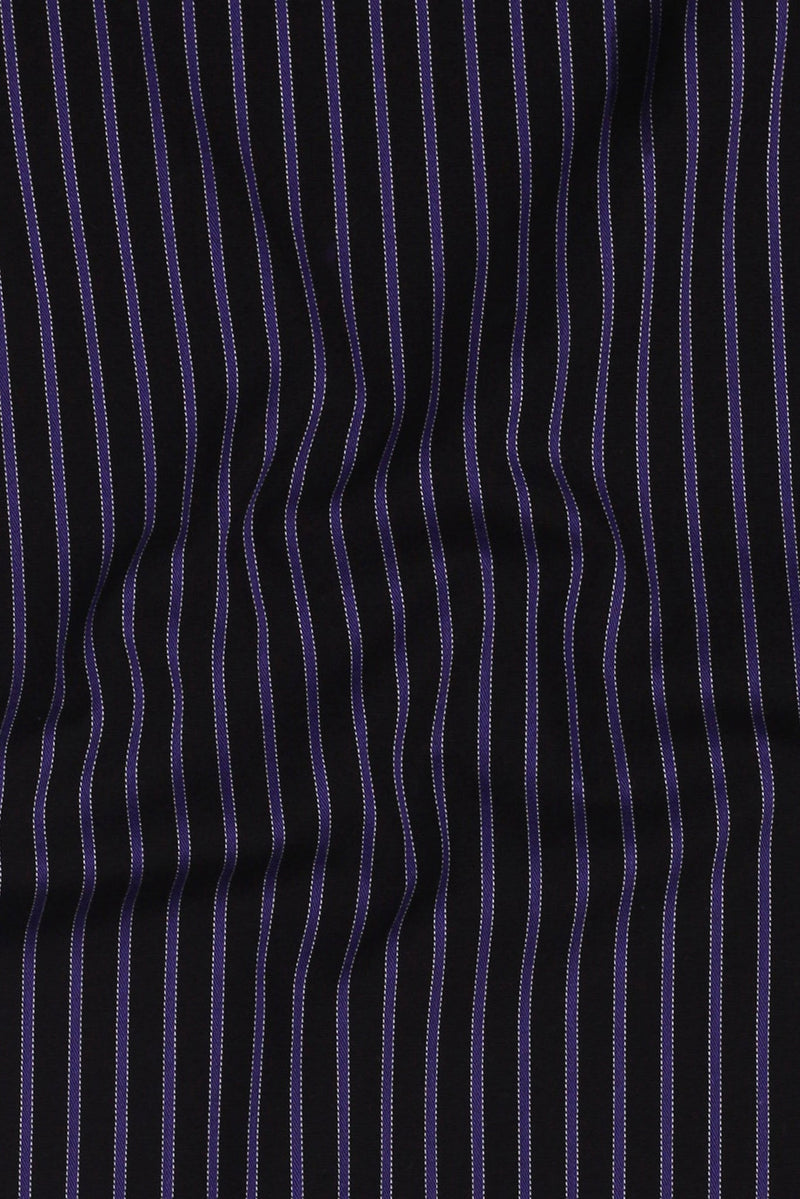Electric Purple Twill Striped