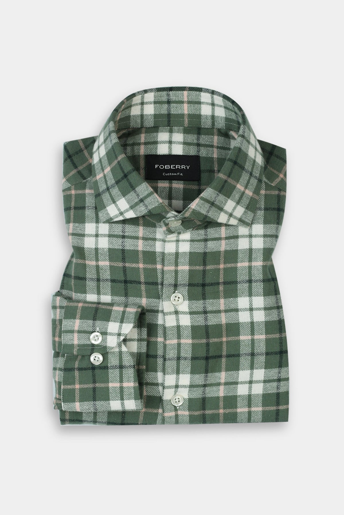Pine Green Plaid Winter Flannel Shirt