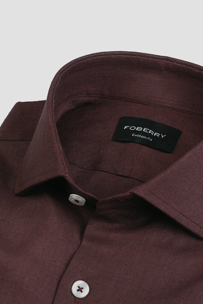 Soft Grape Irish Linen Shirt