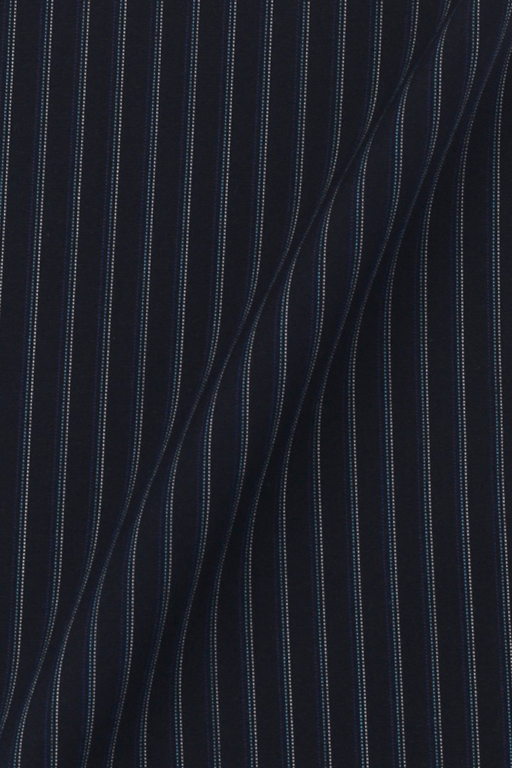 Blue And Black Hairline Striped Shirt