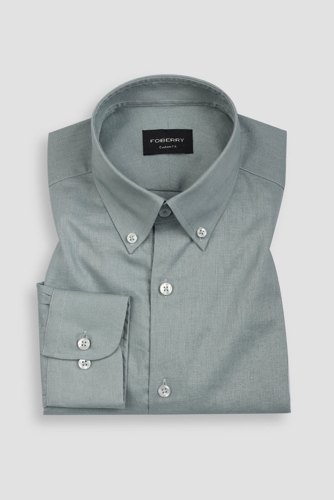 Aqua Grey Linen Shirt