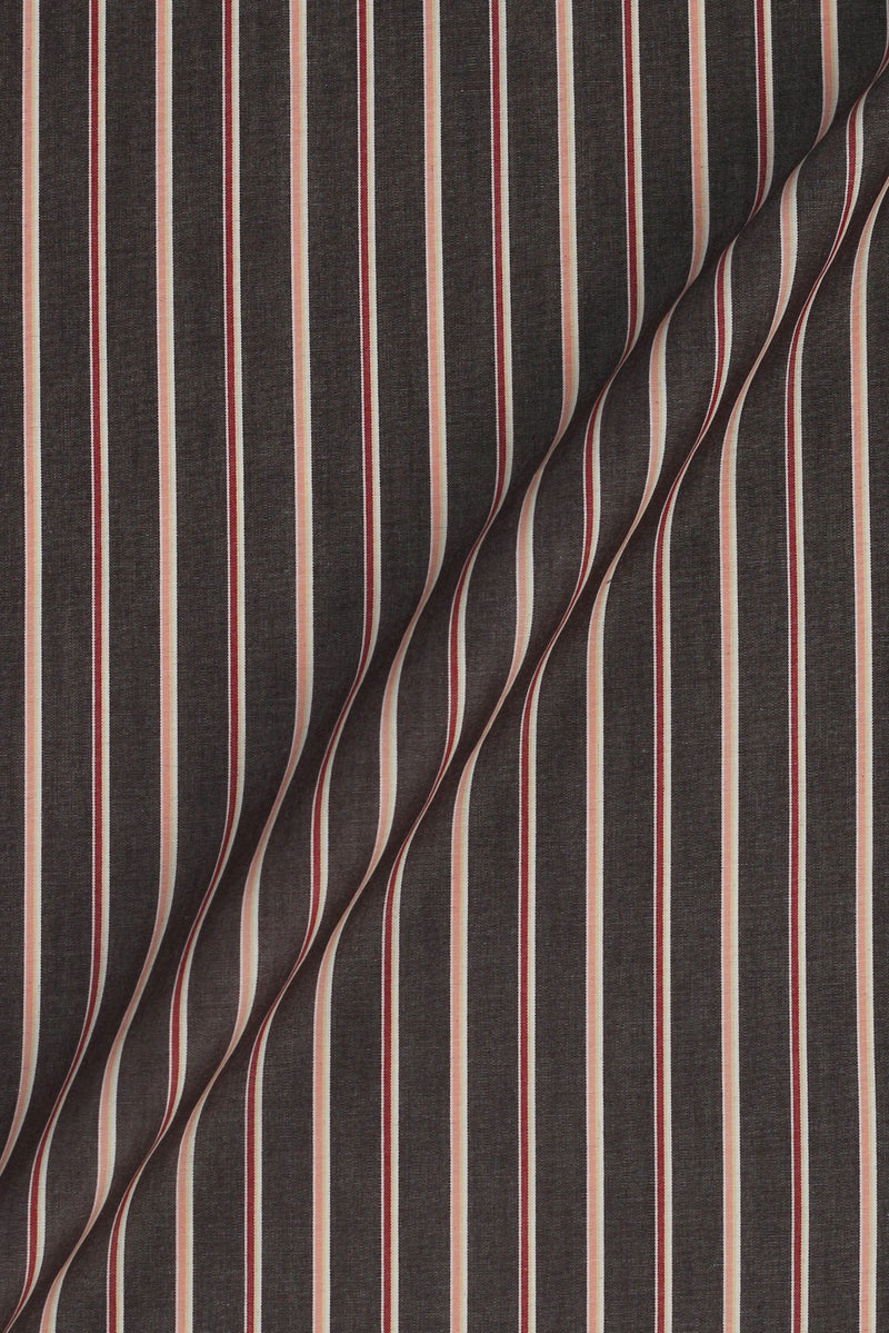 Multi Brown Balanced Striped Shirt