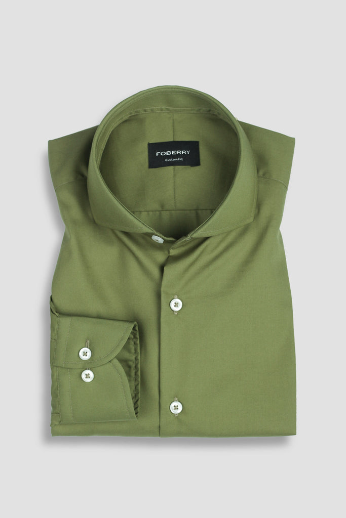 Olive Green Egyptian Poplin Shirt