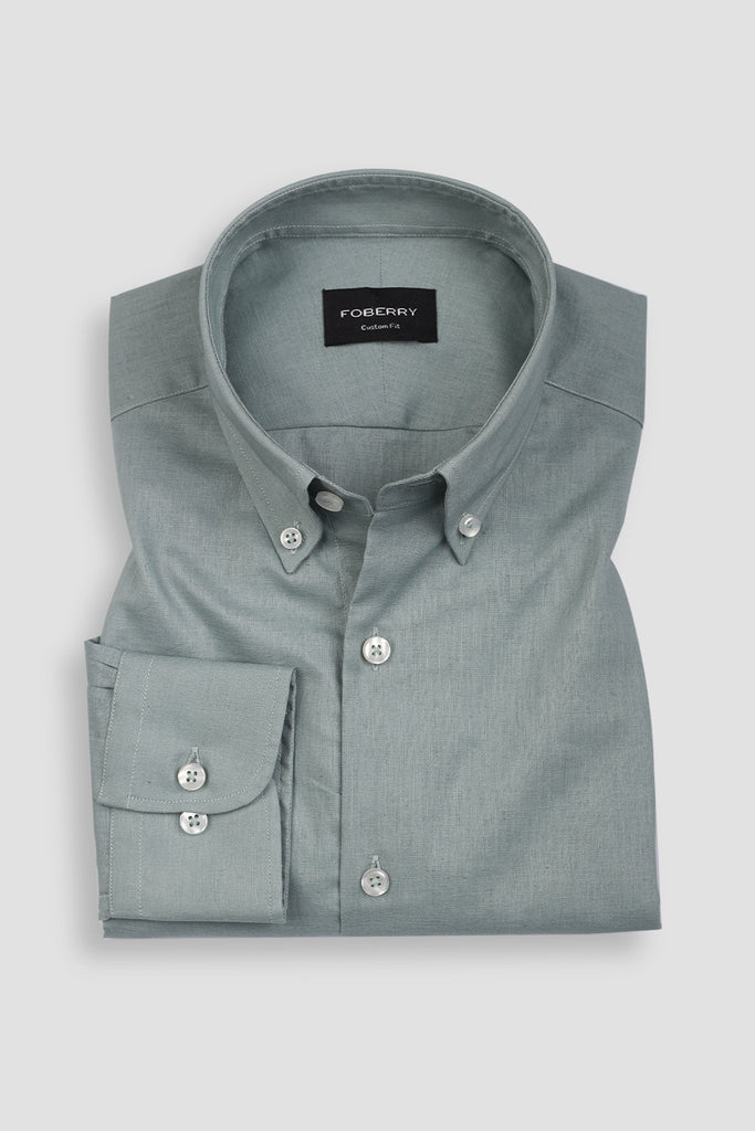 Aqua Grey Linen Shirt