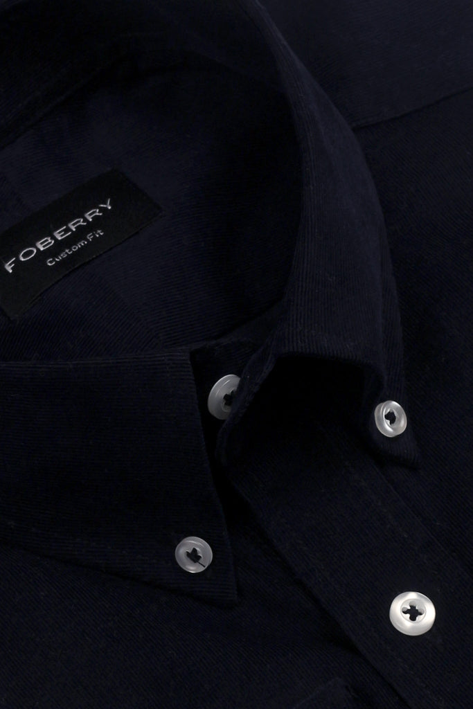Soft Midnight Blue Corduroy Shirt