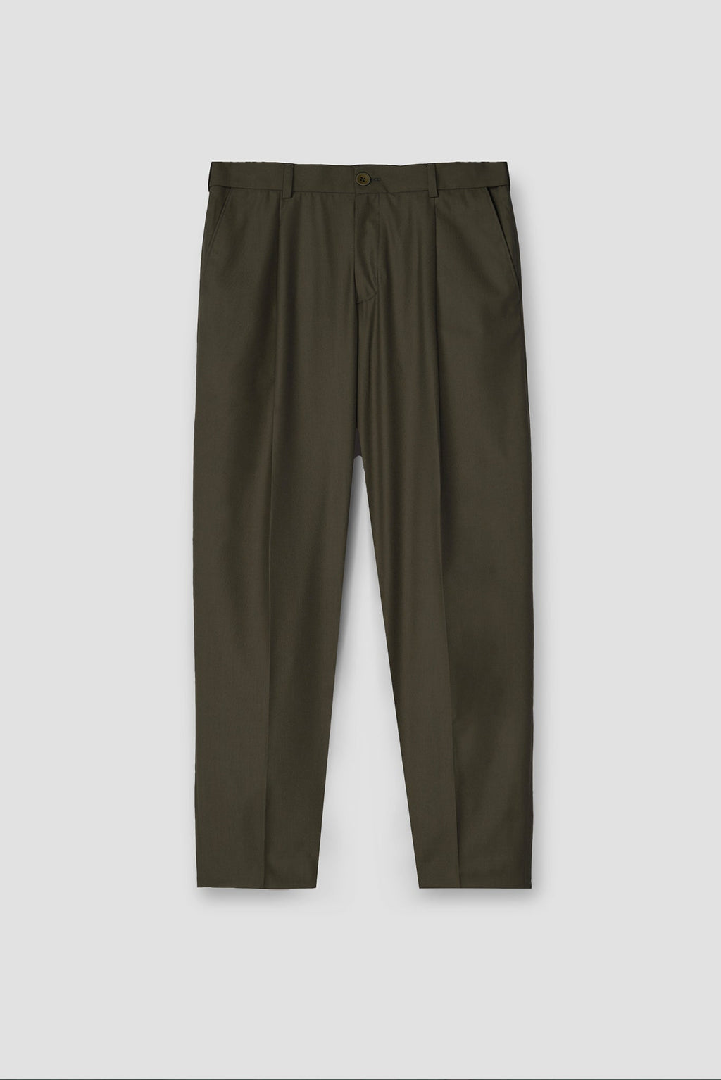 Olive Brown Tropical Wool Blended Dress Pant