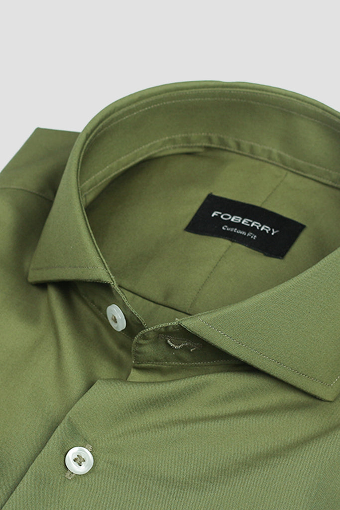 Olive Green Egyptian Poplin Shirt