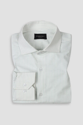 Soft Green Oxford Stripes Shirt