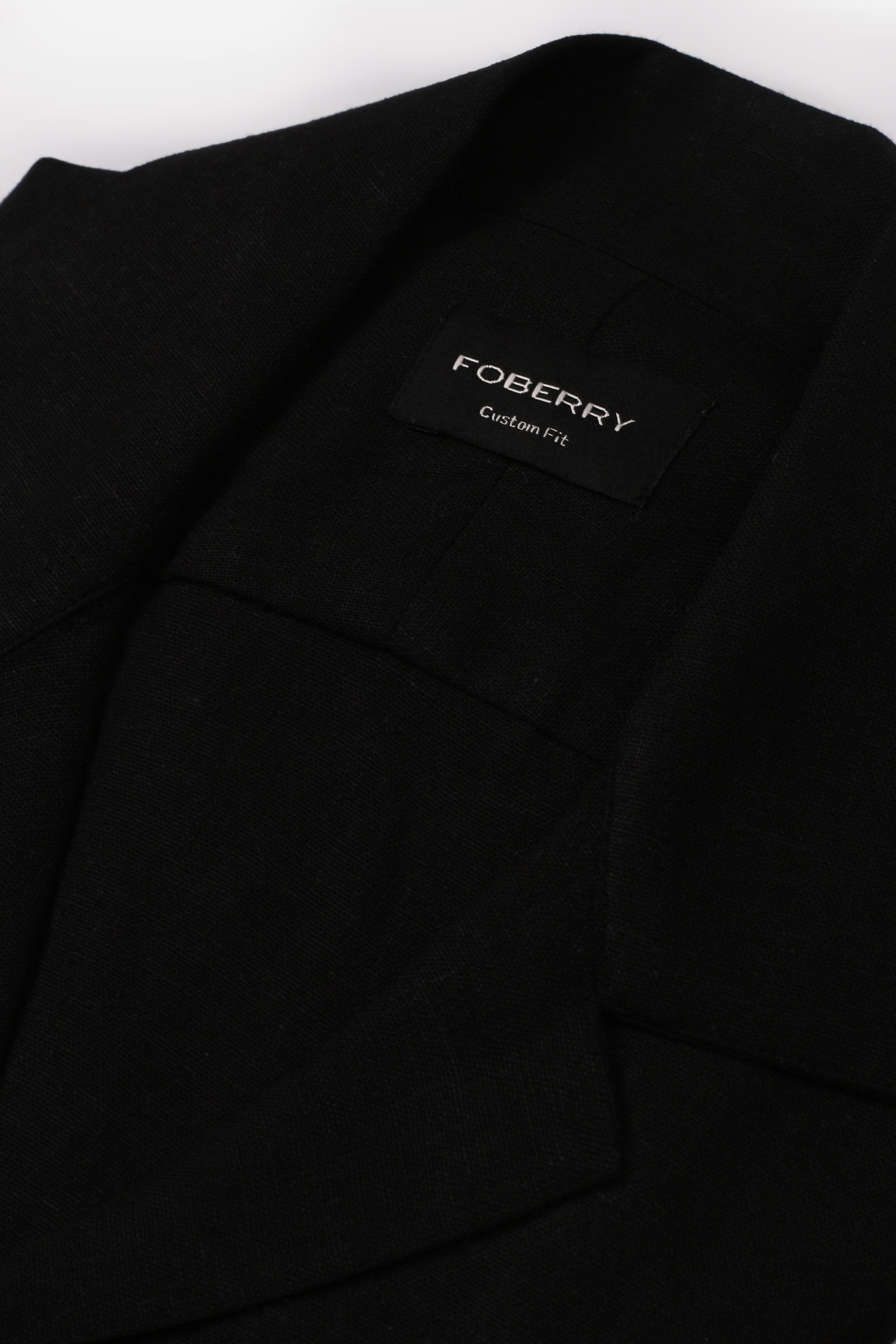 Black  Linen - Safari Shirt - Foberry USA