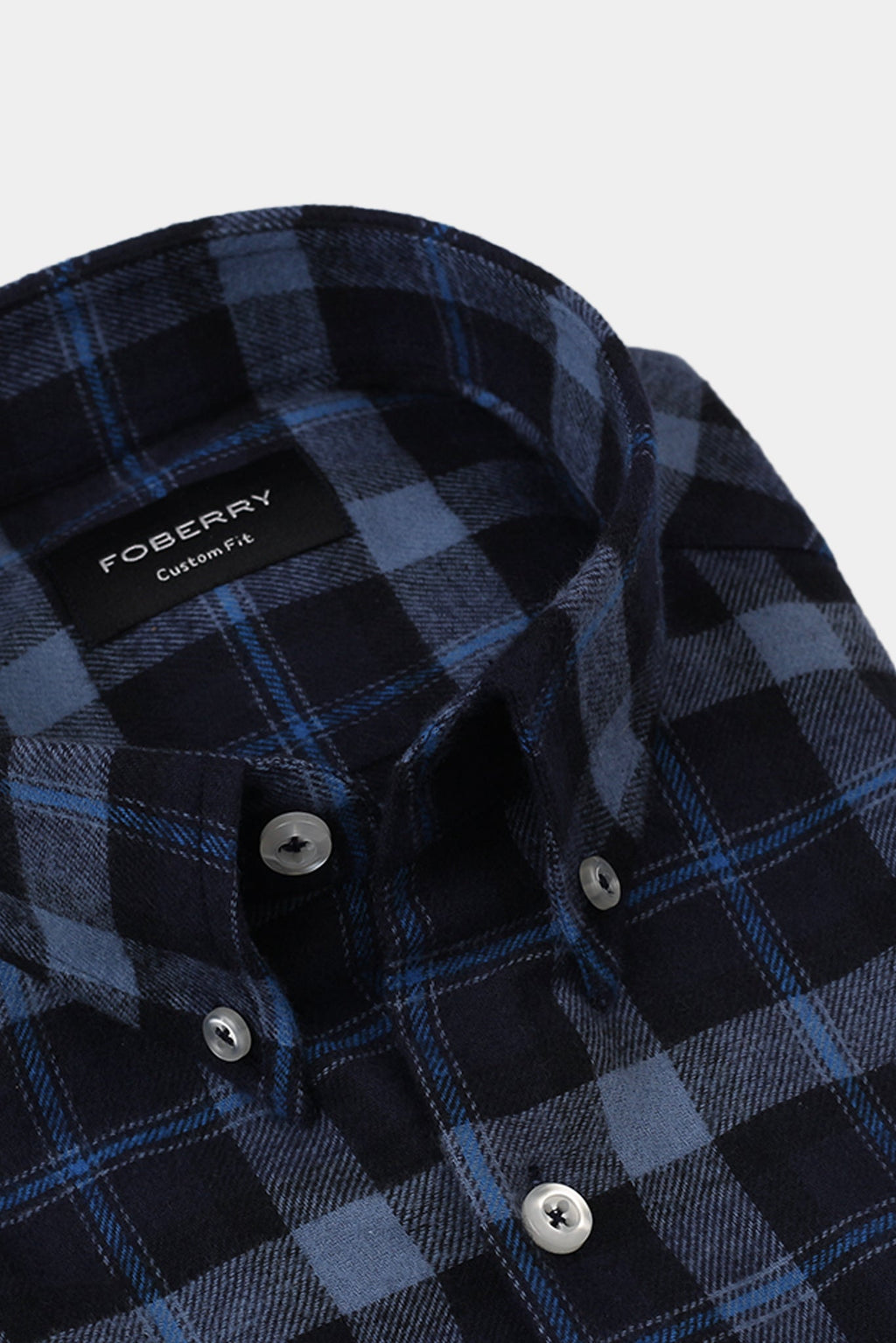 Soft Yale Blue Tartan Winter Flannel Shirt