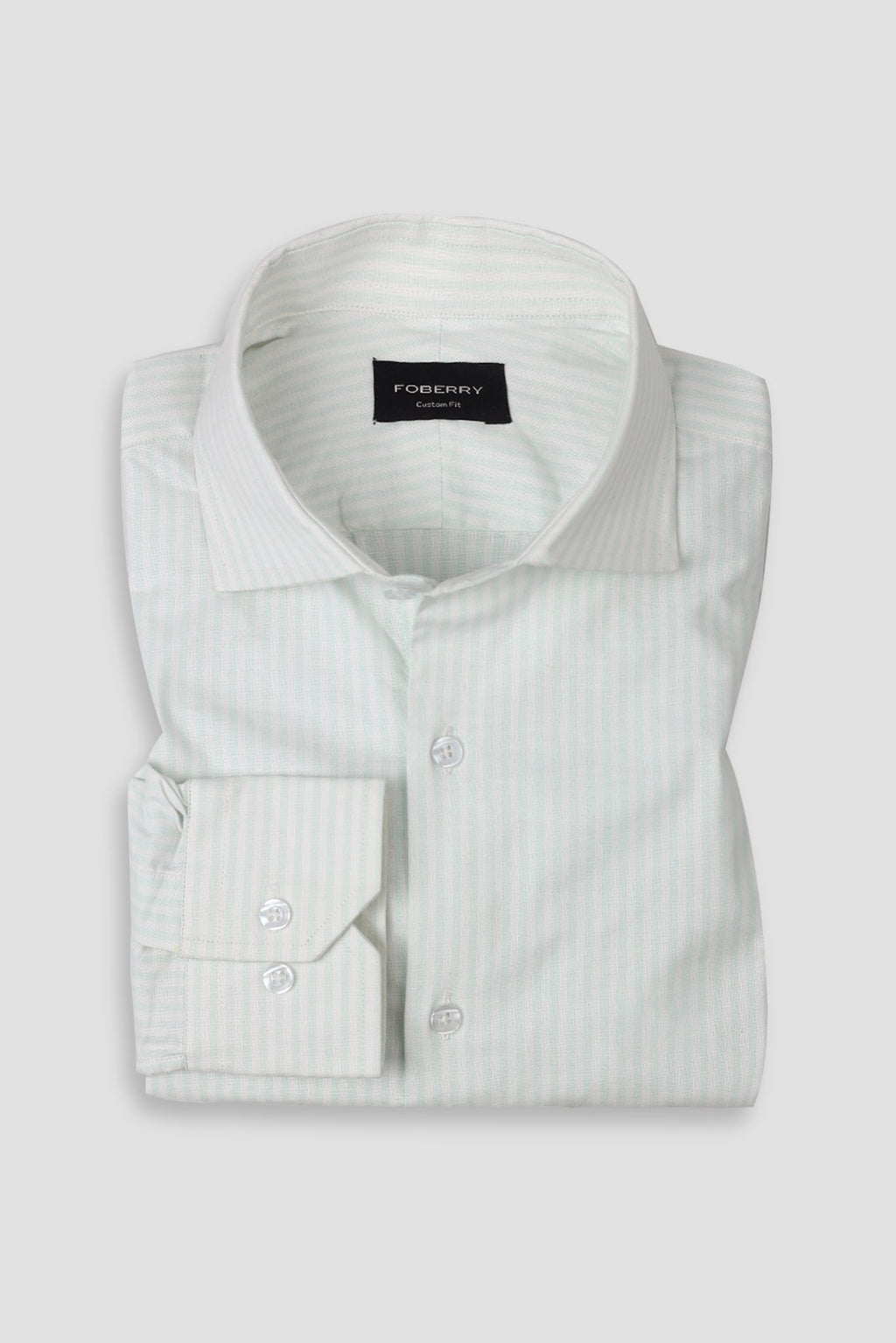 Soft Green Oxford Stripes Shirt