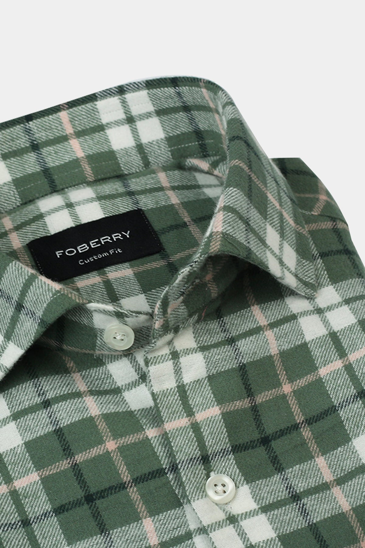 Pine Green Plaid Winter Flannel Shirt