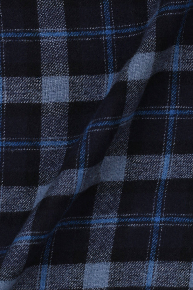 Soft Yale Blue Tartan Winter Flannel