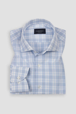 Sky Blue Tattersall Check Shirt