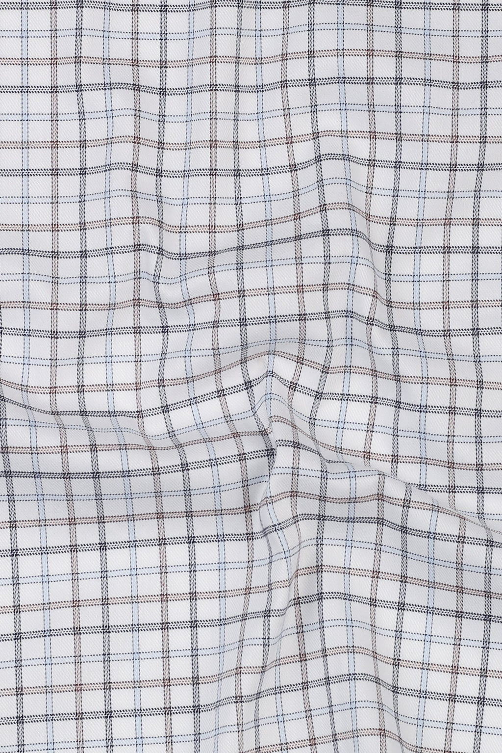 Hazel wood & Blue Grid Egyptian Shirt