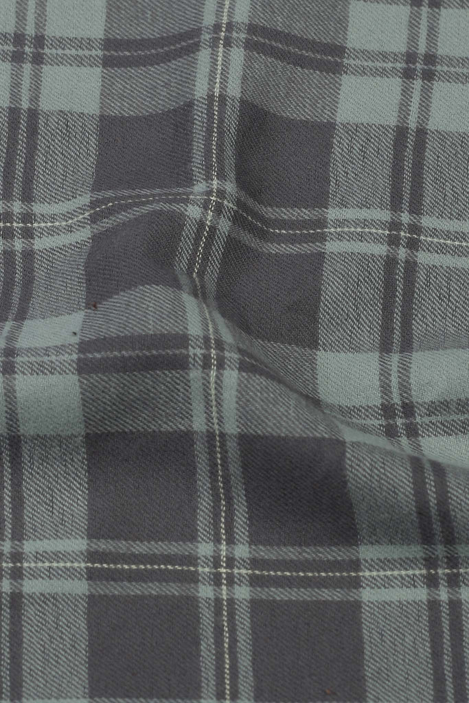 Sea Green Tartan Winter Flannel Shirt