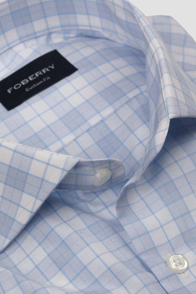 Sky Blue Tattersall Check Shirt