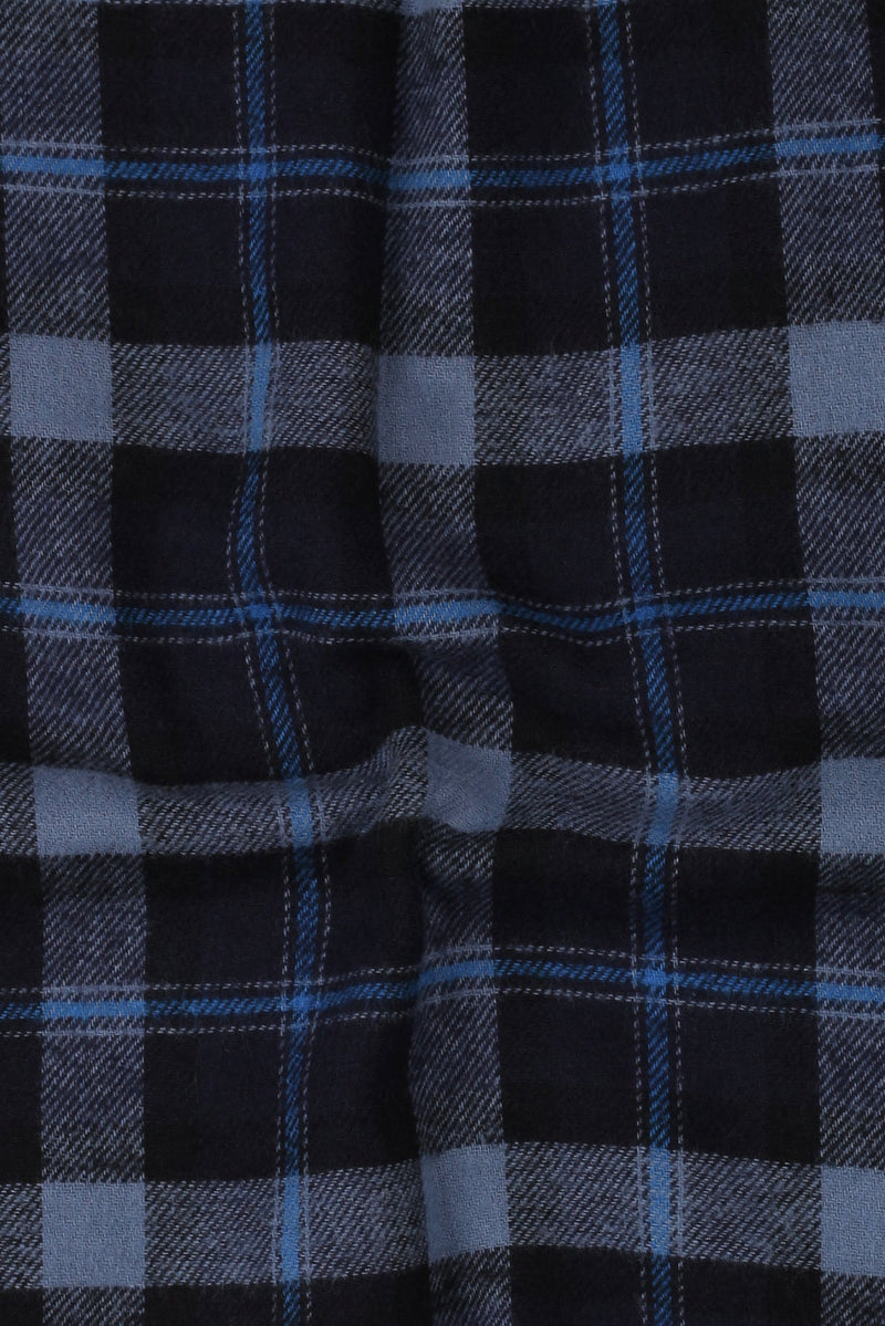 Soft Yale Blue Tartan Winter Flannel