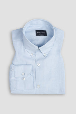 Featherweight Ice Blue Linen Shirt