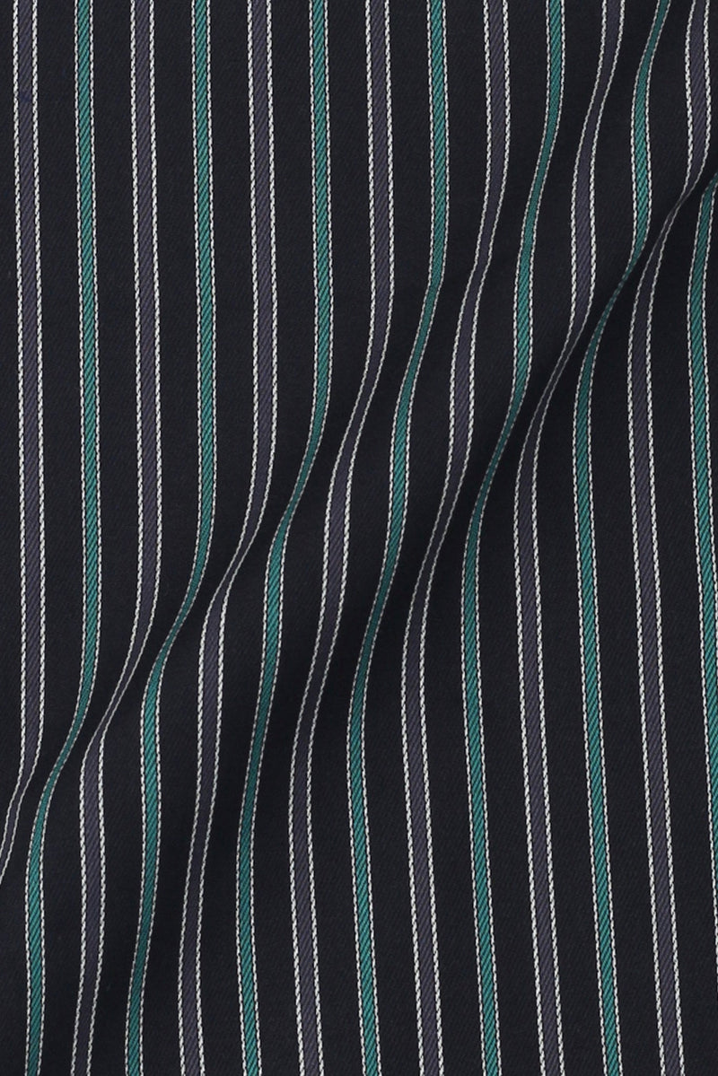 Teal Green and Grey Striped