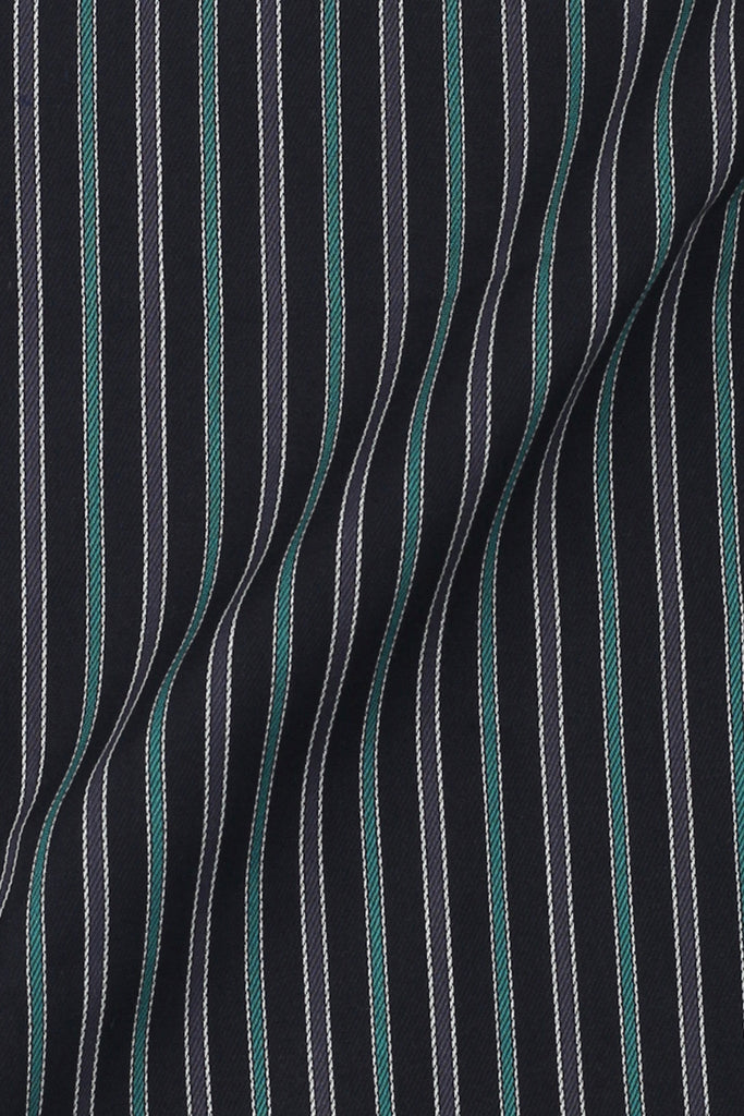Teal Green and Grey Striped Shirt