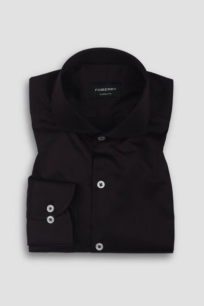 Deep Brown Egyptian Poplin Shirt