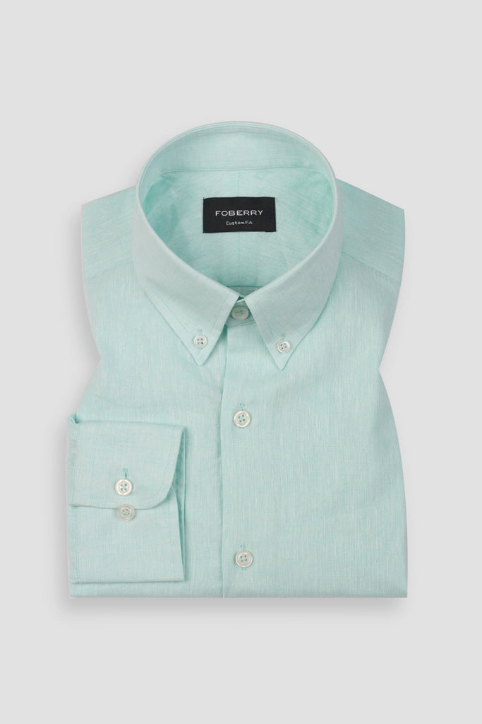 Soft Mint Green Irish Linen Shirt