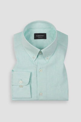 Soft Mint Green Irish Linen Shirt
