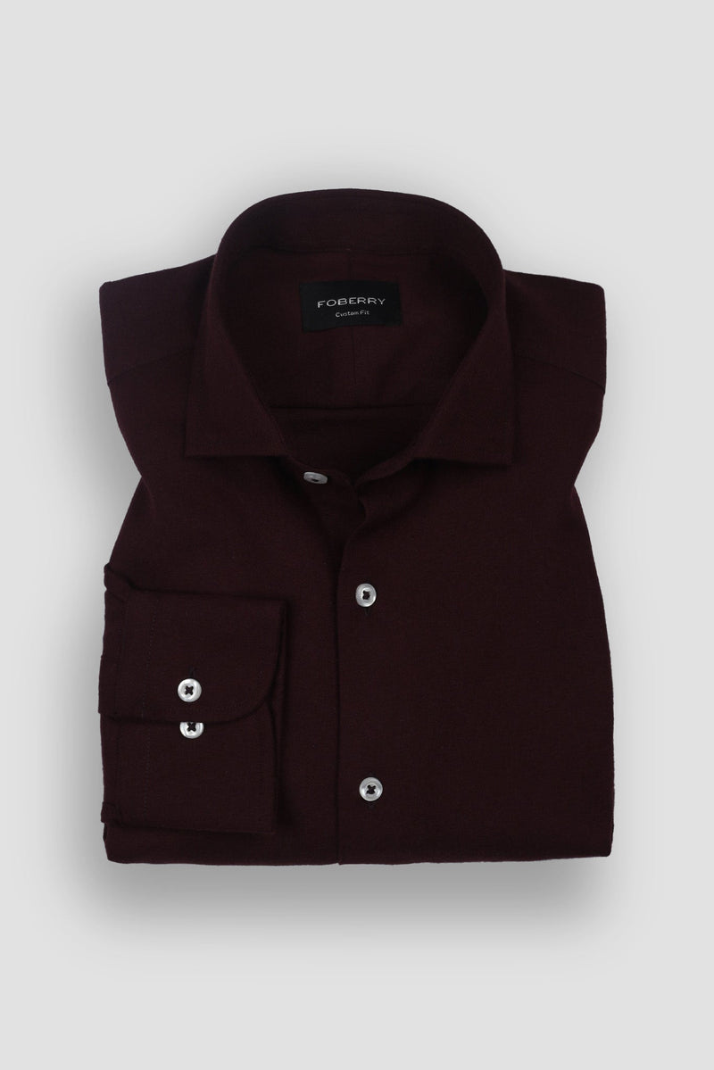 Maroon Winter Flannel Shirt