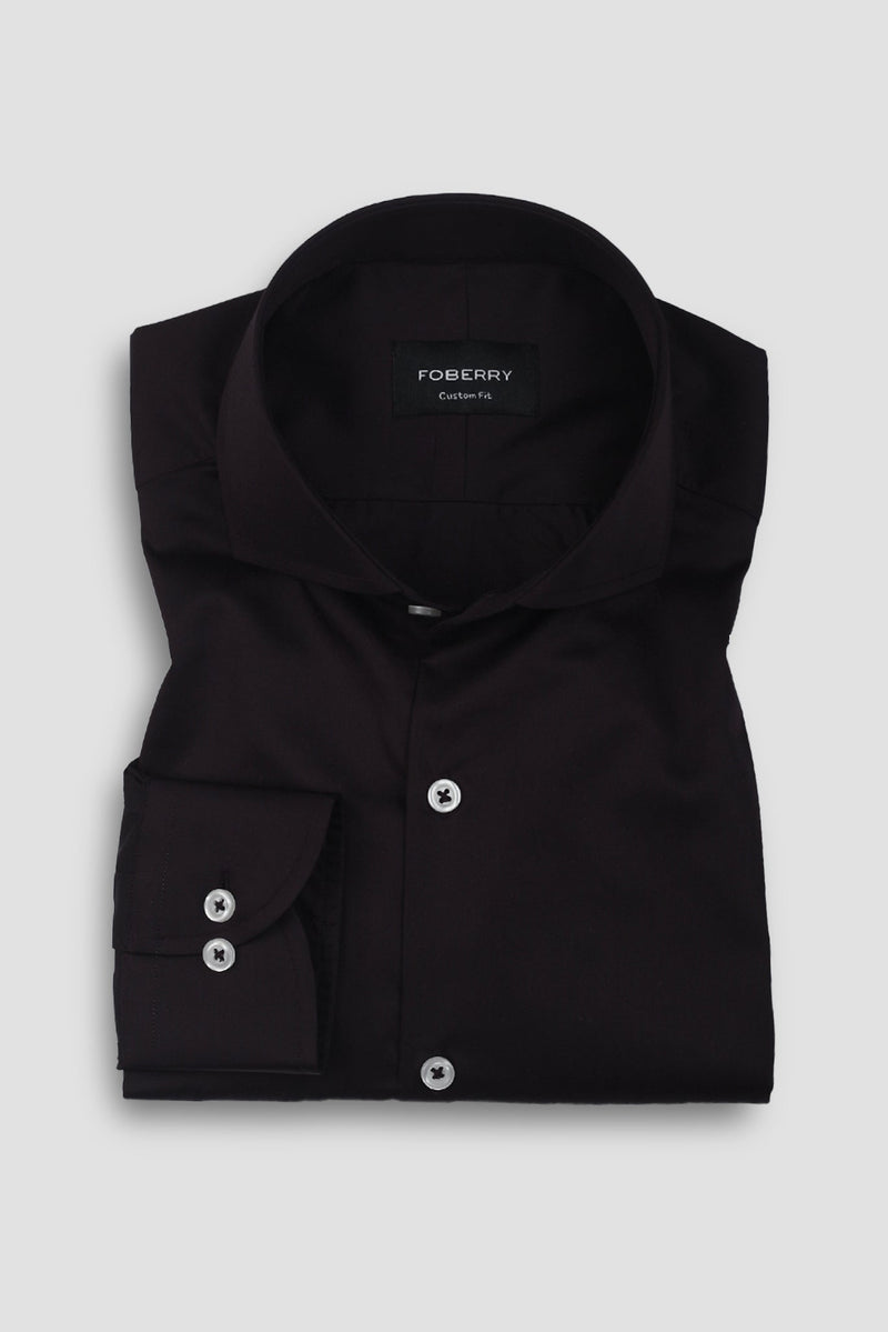 Deep Brown Egyptian Poplin Shirt