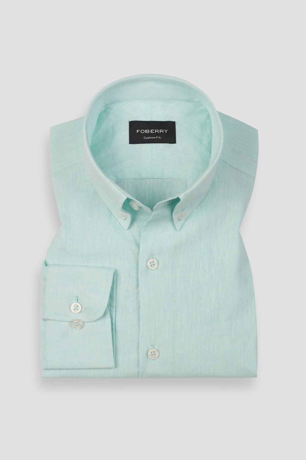 Soft Mint Green Irish Linen Shirt