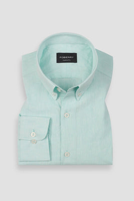 Soft Mint Green Irish Linen Shirt