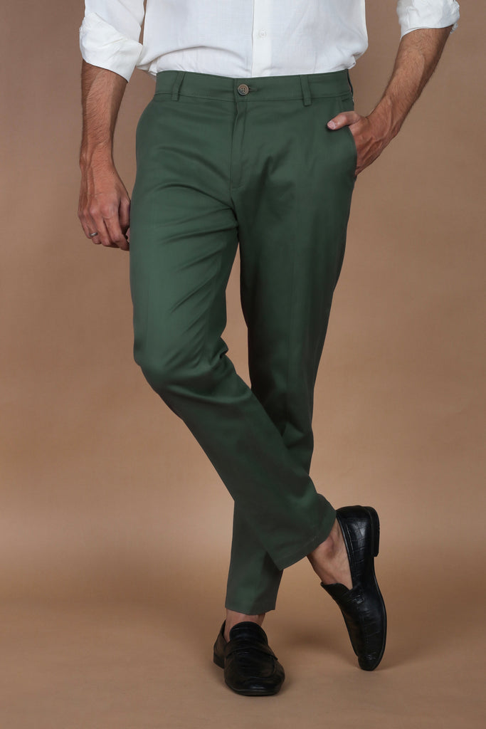 Pine Green Twill Comfort Chinos