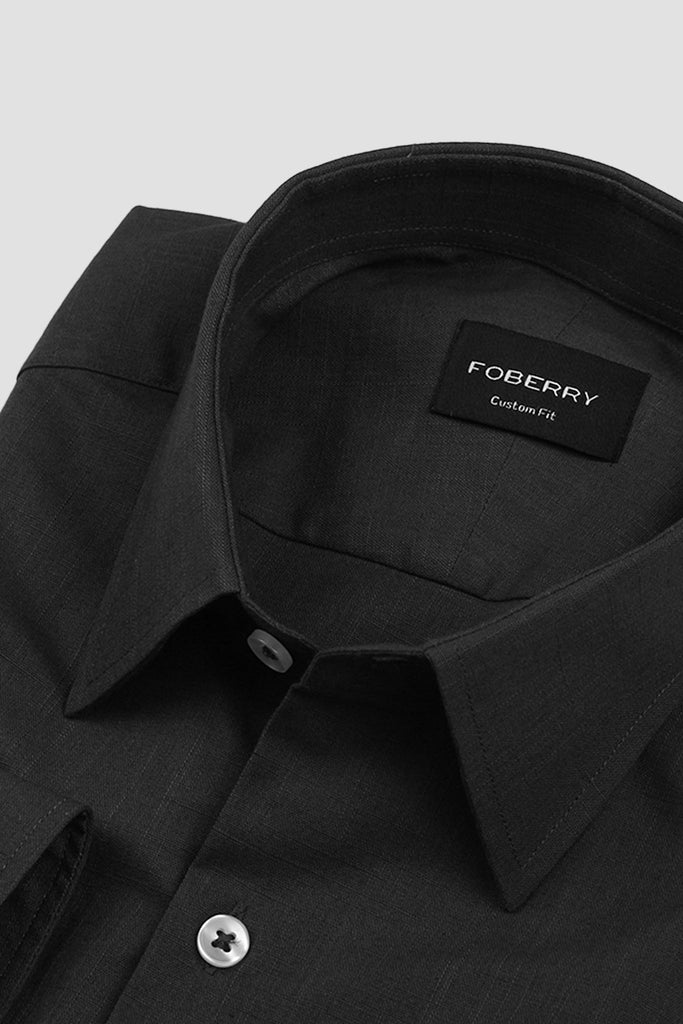 Charcoal Grey Featherweight Linen Shirt