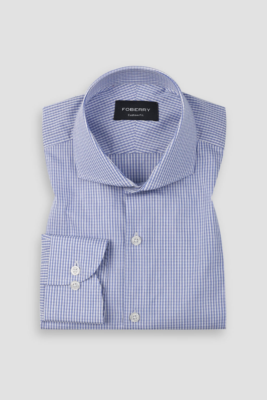 Azure Blue Plaid Shirt