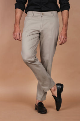 Taupe Twill Comfort Chinos
