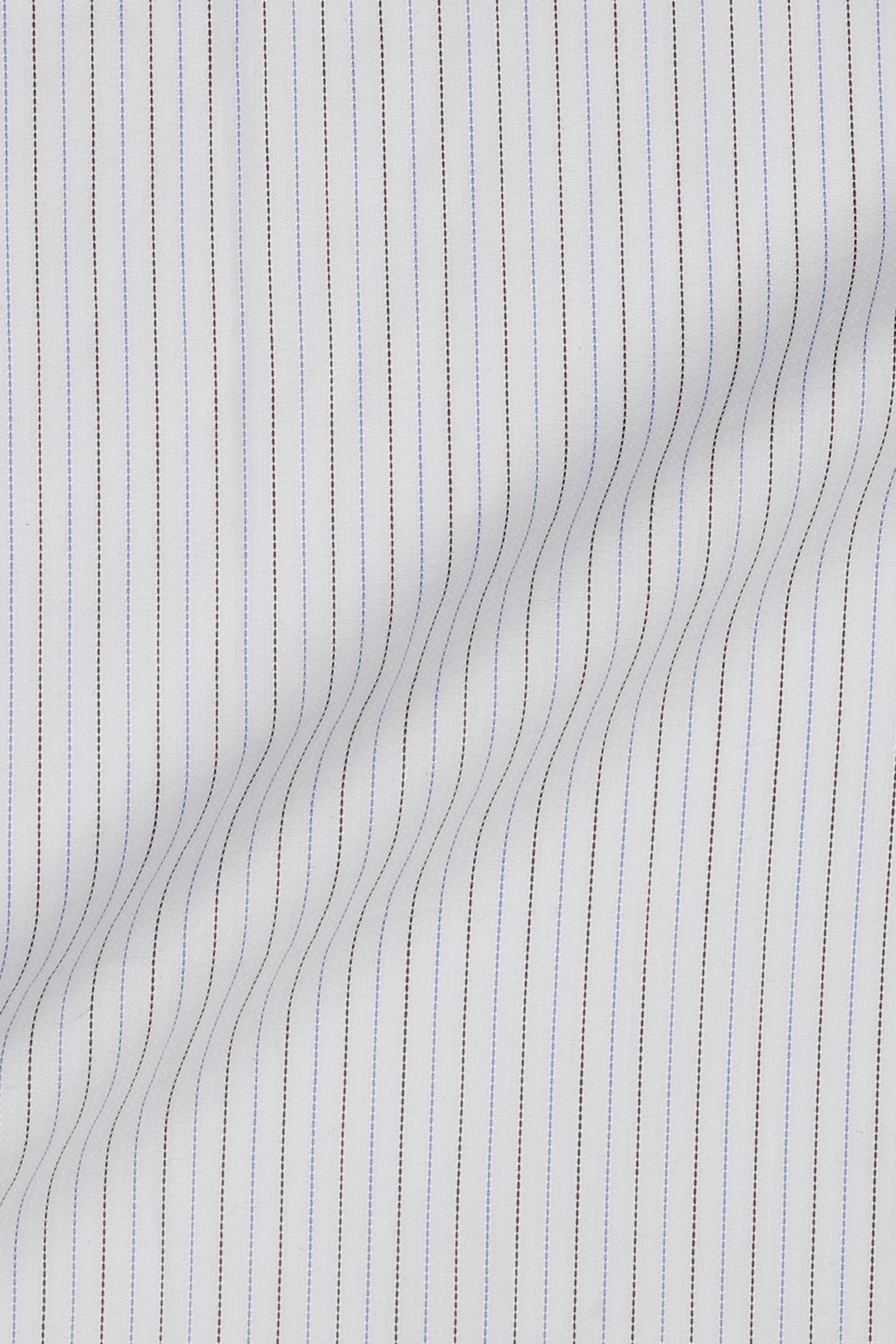 Brown & Blue Stitch Striped Shirt